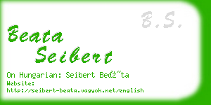 beata seibert business card